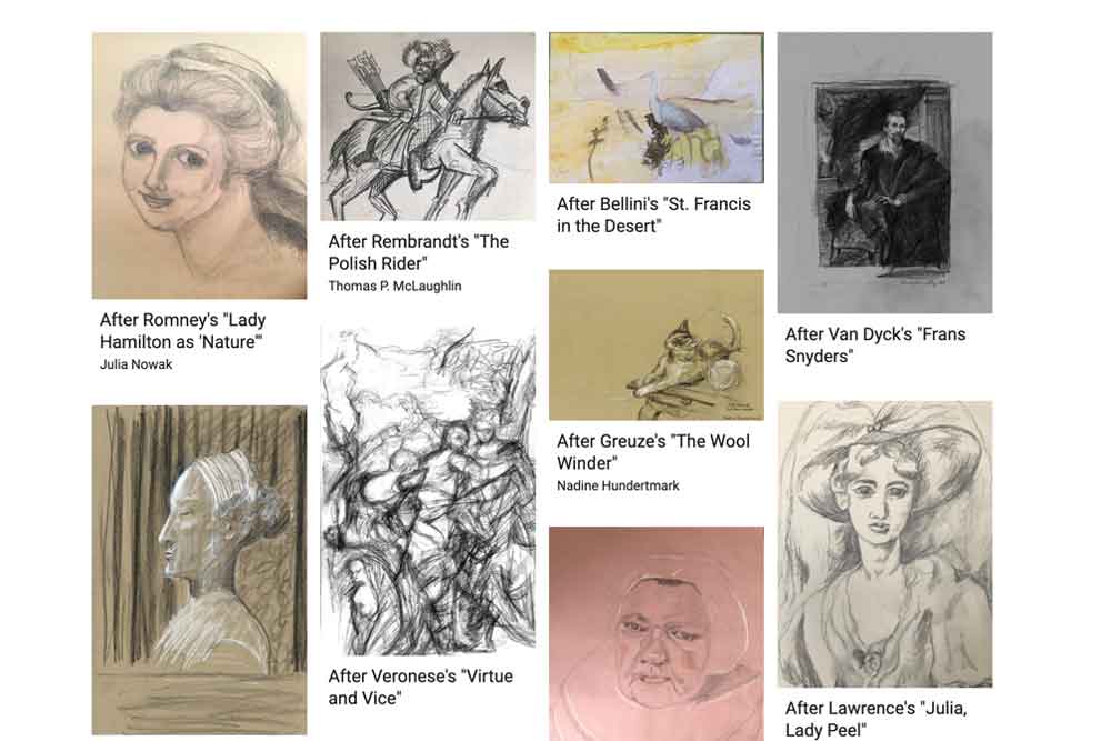 gallery of sketches related to Frick Collection art