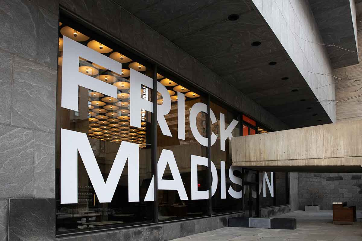frick madison exterior window sign