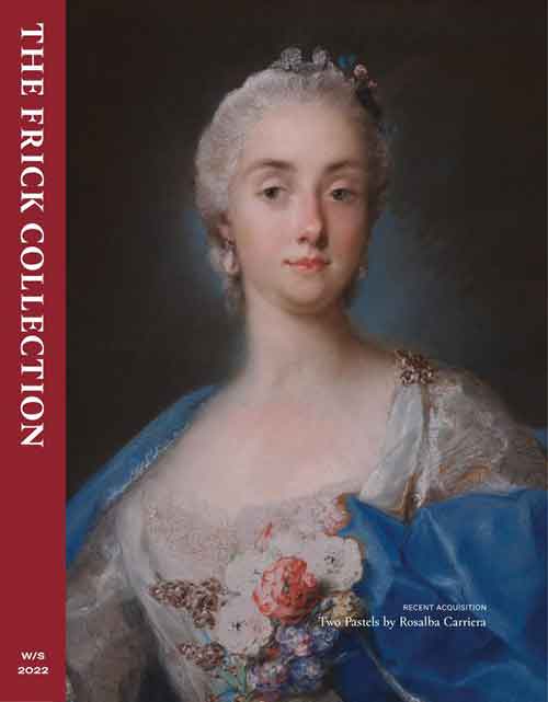 cover of magazine with portrait of woman with flowers on her chest