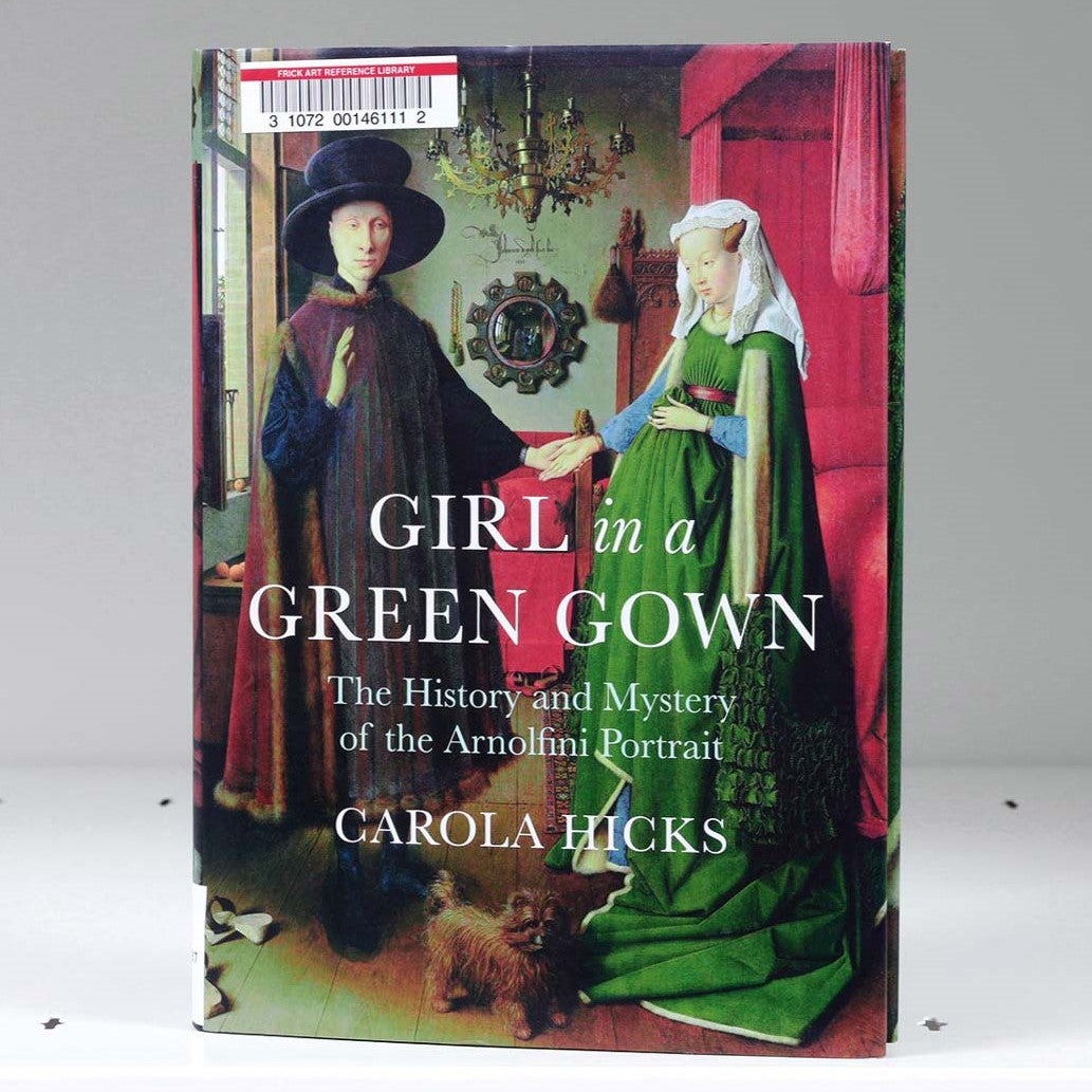 Book cover featuring a Flemish painting of an engaged man and woman holding hands in a bedroom