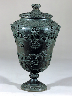 Pier Jacopo Alari Bonacolsi, called Antico (c. 1460–1528),Gonzaga Urn, c. 1487, finial at top missing; foot pro ably a modern replacement, bronze, Galleria Estense, Modena