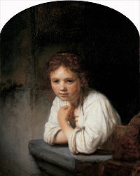 Rembrandt Harmensz van Rijn (1606–1669), Girl at a Window, 1645, oil on canvas, 81.6 x 66 cm, © The Trustees of Dulwich Picture Gallery