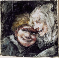 Heads of a Child and an Old Woman