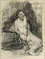 Goya, Raging Lunatic, 1824-28, black crayon on paper, private collection