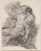 Young Woman Swooning, Surrounded by Witches