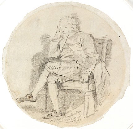 Jean-Honoré Fragonard (1732–1806) Portrait of Fragonard Seated in an Armchair dated 1789