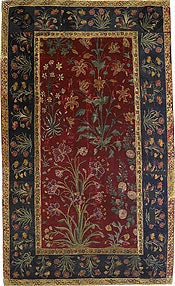 Northern Indian, reign of Shah Jahan (1628-1658), Carpet with Floral Pattern, first half of 17th century, silk and pashmina, 76 in. x 46 in. (193.04 cm x 116.84 cm), Henry Clay Frick Bequest, 1916.10.08