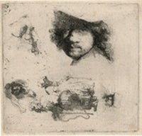 Sheet of Studies: Head of the Artist, a Beggar Couple, Heads of an Old Man and Woman, etc.