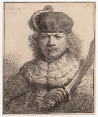 Self-Portrait with Raised Sabre