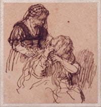 A Woman Having Her Hair Combed