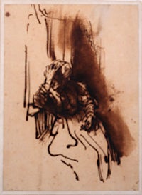 Woman Leaning on a Window Sill