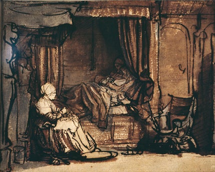 Interior with Saskia in Bed