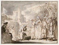 The Centurion of Capernaum Kneeling before Christ