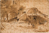 Cottage near the Entrance to a Wood