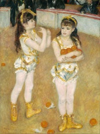 Pierre-Auguste Renoir (1841–1919), Acrobats at the Cirque Fernando (Francisca and Angelina Wartenberg), 1879, Oil on canvas, The Art Institute of Chicago