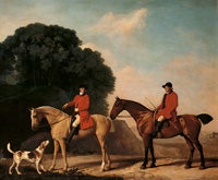 Thomas Smith, Huntsman of the Brocklesby Hounds, and His Father, Thomas Smith, Former Huntsman, with the Hound Wonder, 1776, Oil on panel, Private collection