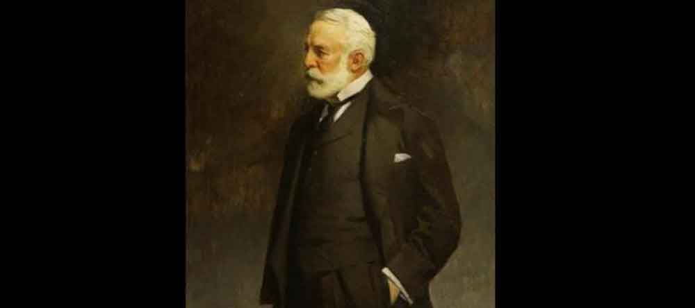 still of painting of Henry Clay Frick promoting slideshow and essay about the Frick Collection after his death