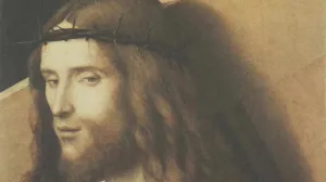 Painting of Jesus carrying the cross