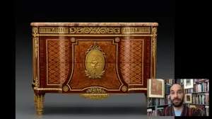 video still of Xavier Salomon and furniture piece