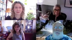 videocall with 4 people on screen