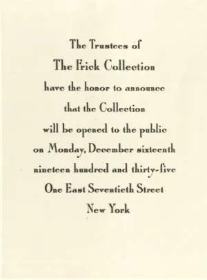 Invitation card reading 