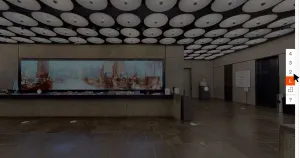 darkened screenshot of virtual tour to highlight floor navigation