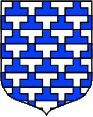 coat of arms with a tessellation of T-shaped patterns