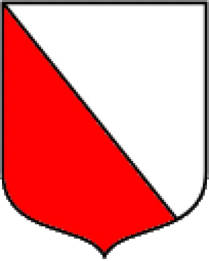 coat of arms divided in half diagonally to the left