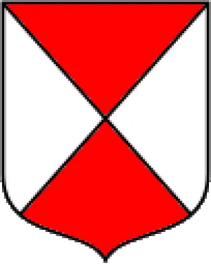 coat of arms divided quarterly at diagonals