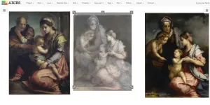 screenshot of ARIES digital comparison of art work