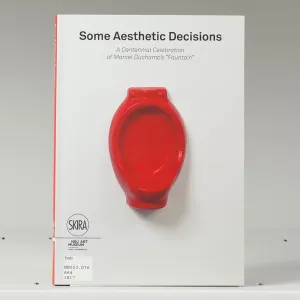 Book cover featuring a red urinal sculpture