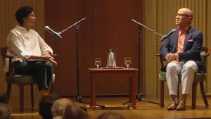 Video still of Darren Walker and Rachel Himes speaking at The Frick Collection