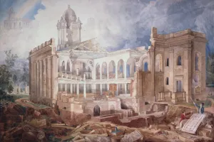 Painting of design and construction of church