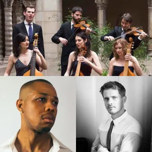 Group of musicians with instruments