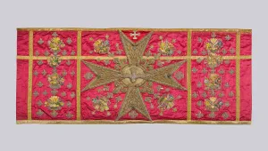 red decorative cloth