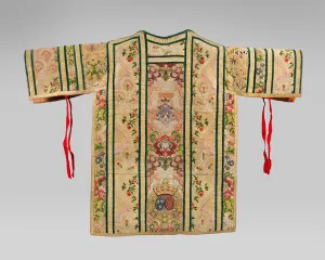 gold and white tunic like garment