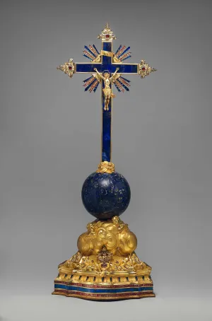 crucifix atop a crown