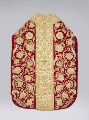 red and gold tunic like garment