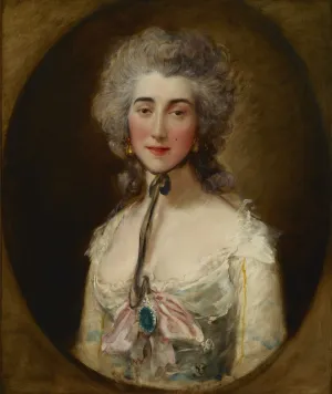 oil painting of woman wearing white dress