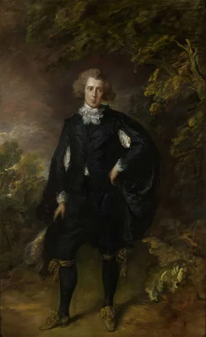 oil painting of man dressed black 