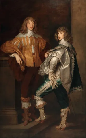 two young men dressed in ornate clothing