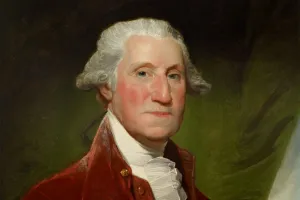 closeup of painting of George Washington