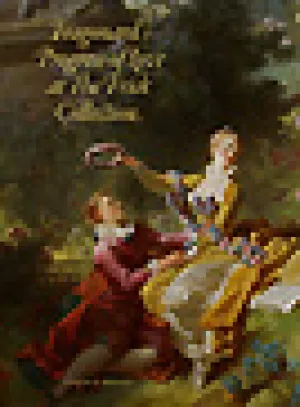 cover of book about, Fragonard's Progress of Love, depicting man and woman seated with floral crown and stringed flowers