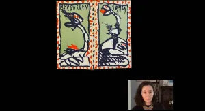 video still of Blair Brooks and modern art