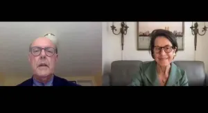 video still of Sir David Cannadine in conversation with Inge Reist