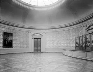 photo of the Frick Music Room, with circular skylight, circa 1935